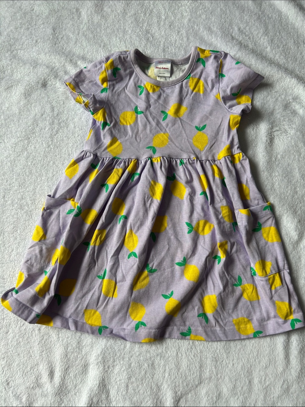 Hanna Andersson Lemon Print Short-Sleeve Dress